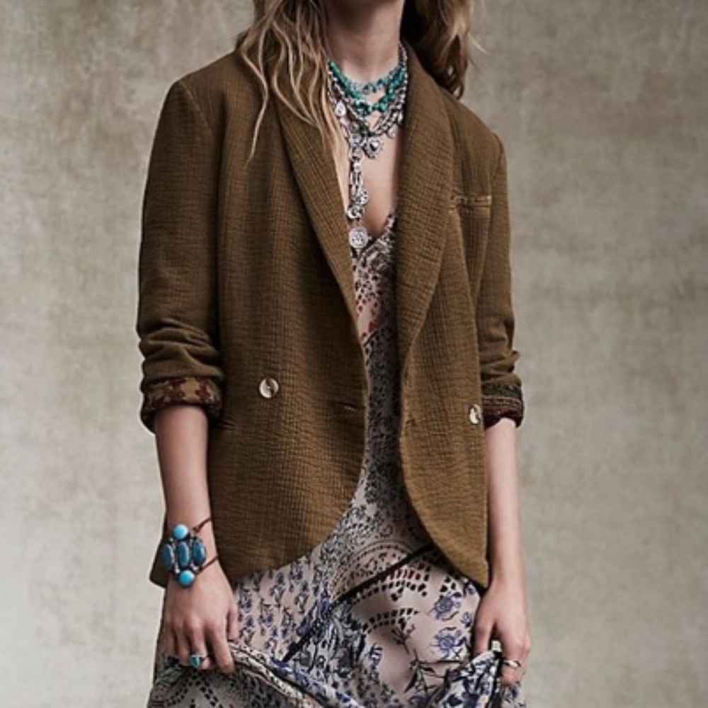 Free People Rowan Blazer in Green